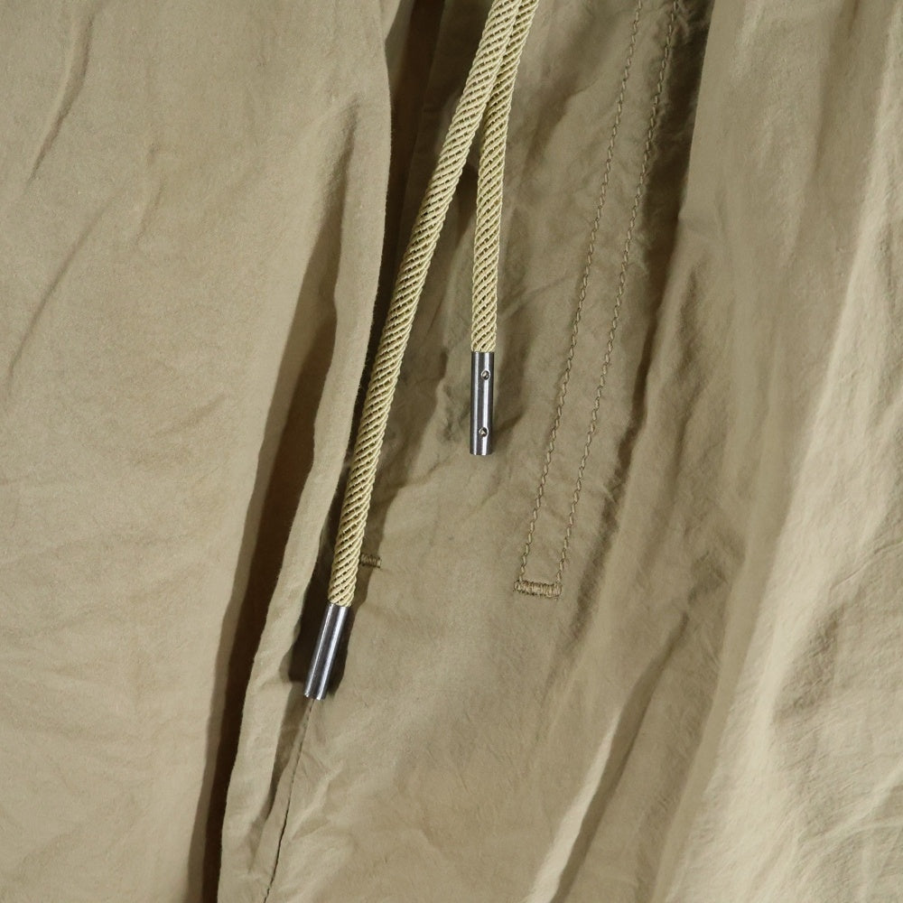 ANCELLM(アンセルム) DYED EASY SLACKS イージースラックス ワイドパンツ ベージュ ANC-PT23