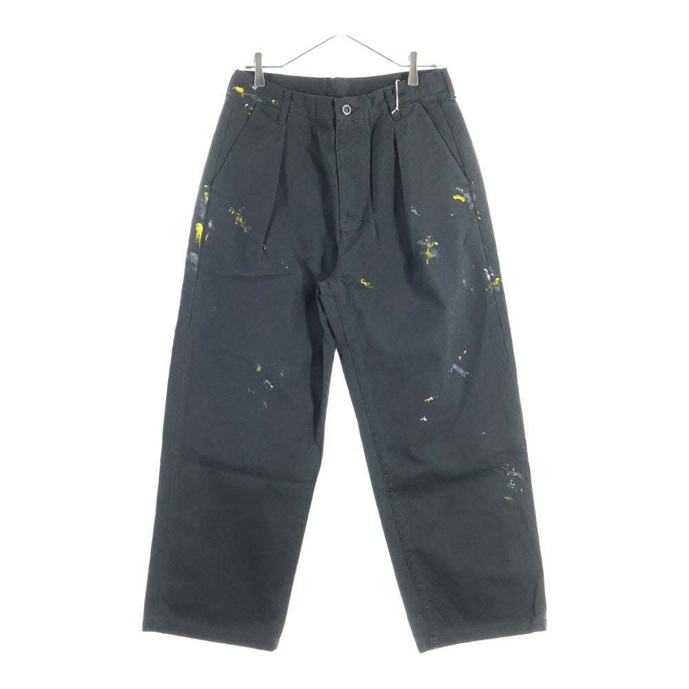 ANCELLM(アンセルム) PAINT CHINO TROUSERS ペイント チノパンツ ブラック ANC-PT29-B