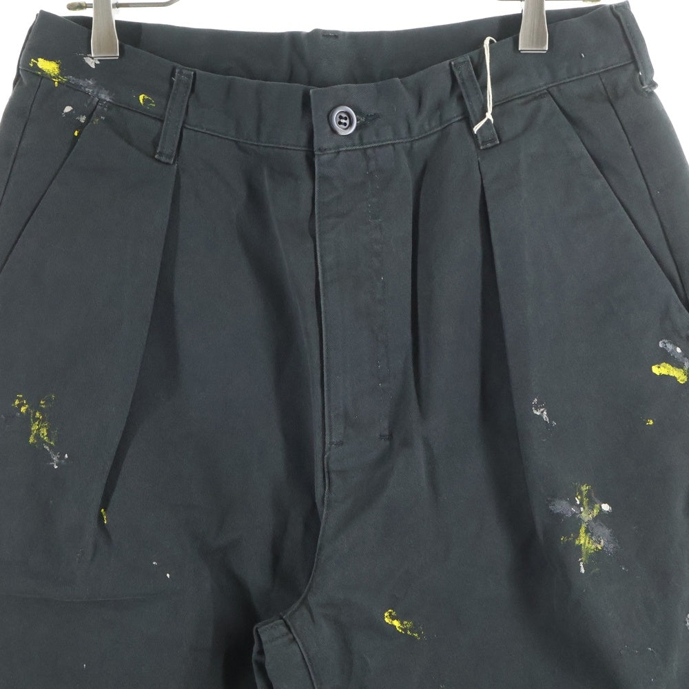 ANCELLM(アンセルム) PAINT CHINO TROUSERS ペイント チノパンツ ブラック ANC-PT29-B
