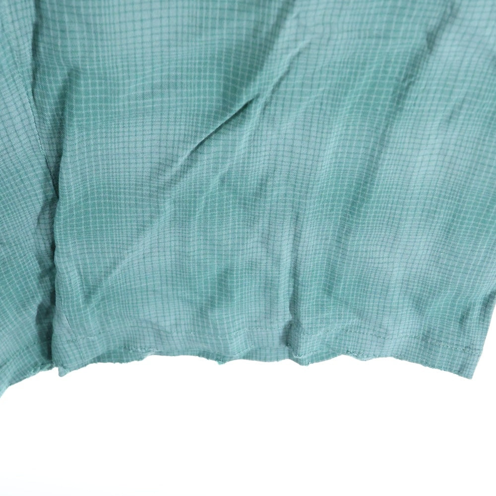 ANCELLM(アンセルム) RAYON EASY SLACKS レーヨン イージースラックス チェックパンツ グリーン ANC-PT22