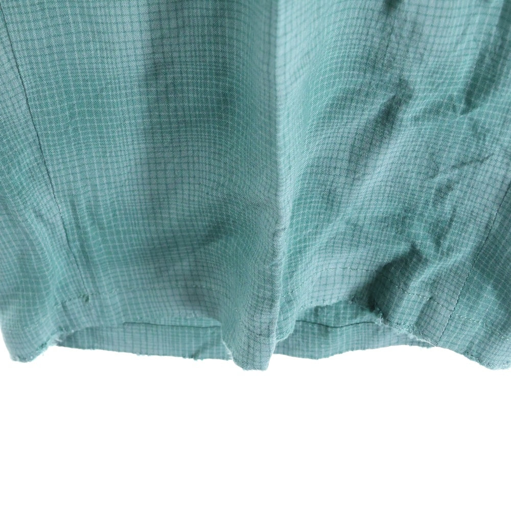 ANCELLM(アンセルム) RAYON EASY SLACKS レーヨン イージースラックス チェックパンツ グリーン ANC-PT22