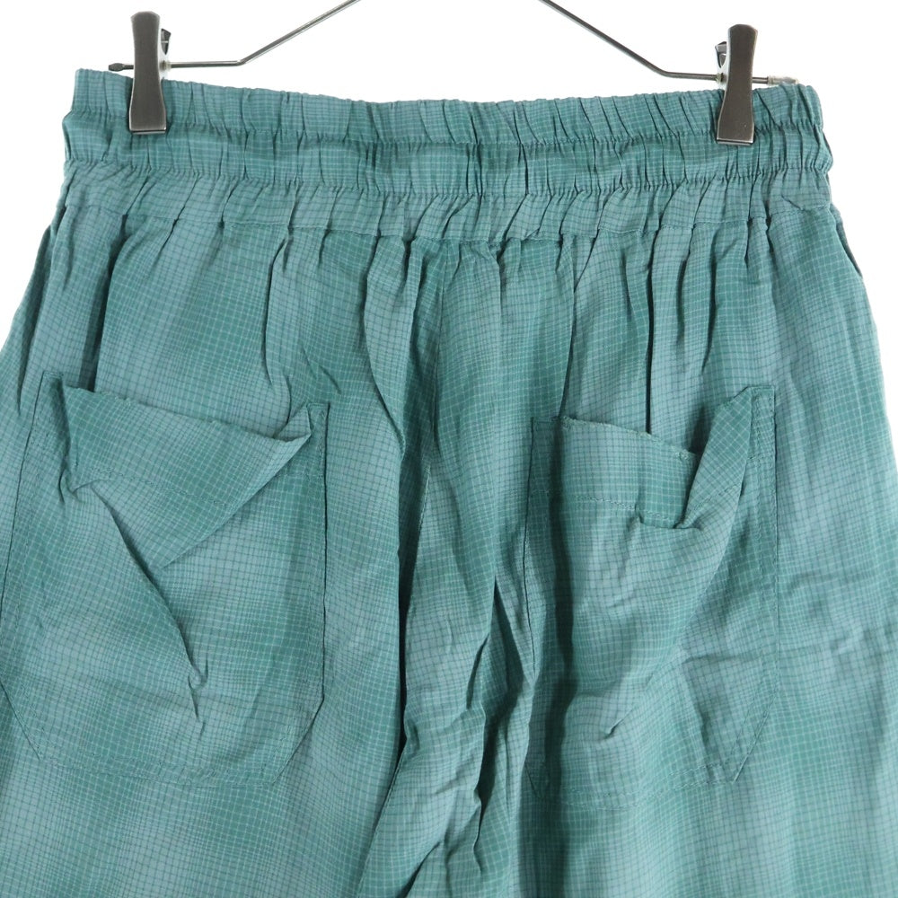 ANCELLM(アンセルム) RAYON EASY SLACKS レーヨン イージースラックス チェックパンツ グリーン ANC-PT22