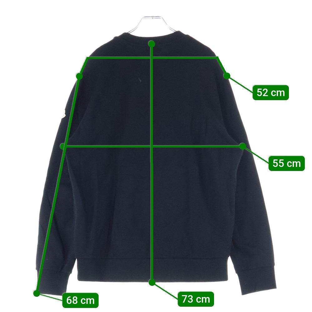 MONCLER(モンクレール) 23AW FELPA GIROCOLLO NORTH POLE SWEATSHIRT ノースポールフロントラバーデザインスウェットトレーナー I20918G00028