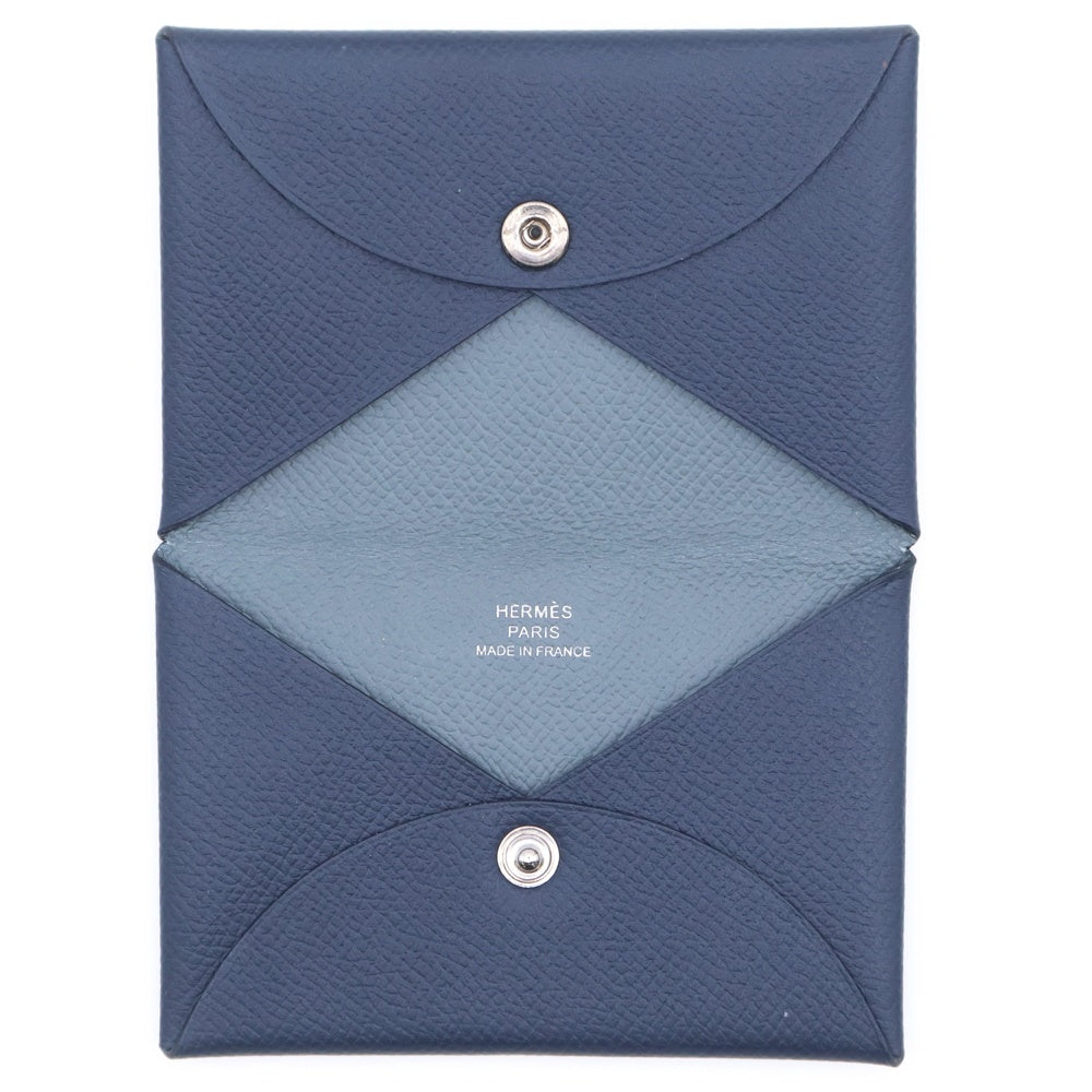 HERMES(エルメス) カルヴィ カードケース D刻印 名刺入れ ネイビー