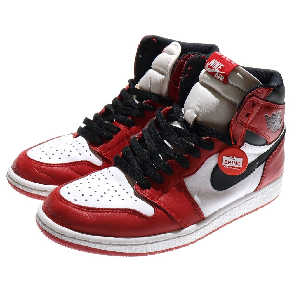 NIKE(ナイキ) 【観賞用 2015年製】 AIR JORDAN1 RETRO HIGH エアジョーダン1 シカゴ ハイカットスニーカー レッド US10/28cm 555088-101
