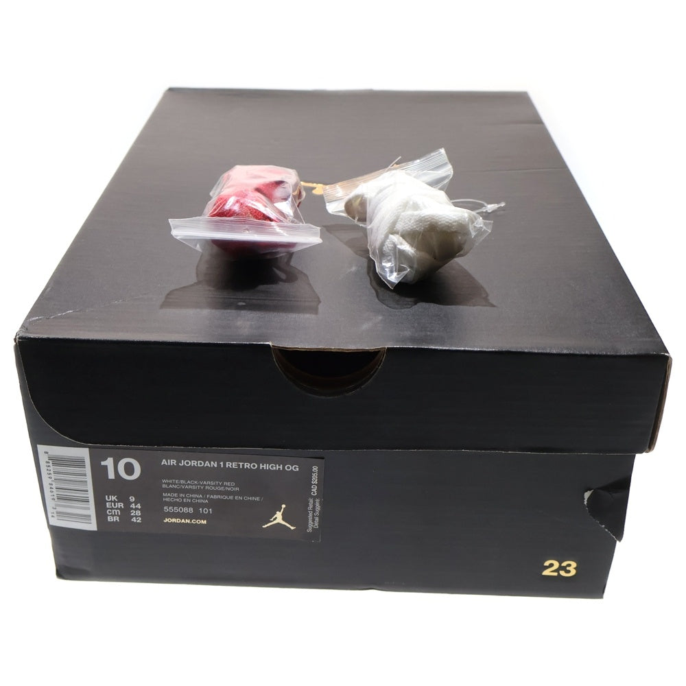 NIKE(ナイキ) 【観賞用 2015年製】 AIR JORDAN1 RETRO HIGH エアジョーダン1 シカゴ ハイカットスニーカー レッド US10/28cm 555088-101