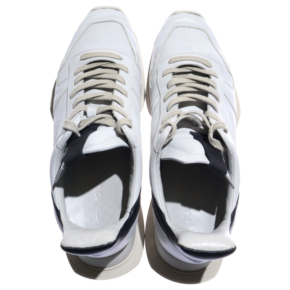 Rick Owens(リックオウエンス) Runner ランナー レザーローカットスニーカー ホワイト