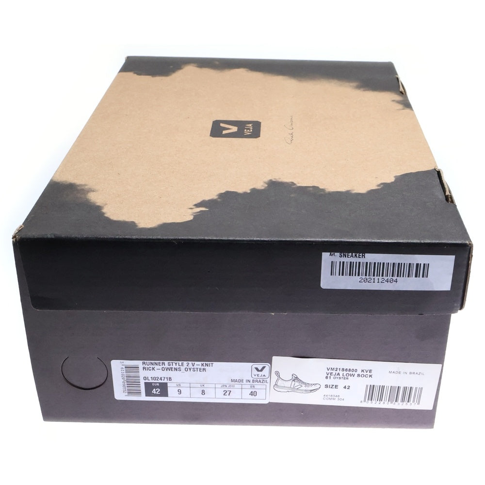 Rick Owens(リックオウエンス) ×VEJA Low Sock Sneaker ヴェジャ メッシュ ローカットスニーカー グリーン