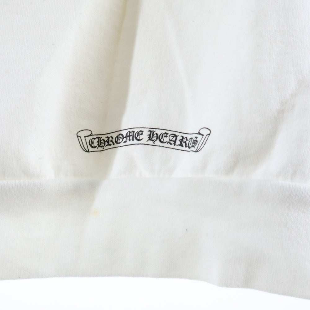 CHROME HEARTS(クロムハーツ) SWTSHRT HD ZIP アームロゴプリント ダガージップアップスウェットパーカー フーディー ホワイト