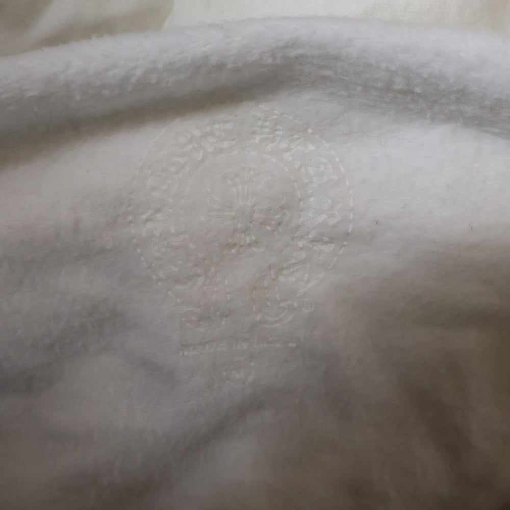 CHROME HEARTS(クロムハーツ) SWTSHRT HD ZIP アームロゴプリント ダガージップアップスウェットパーカー フーディー ホワイト