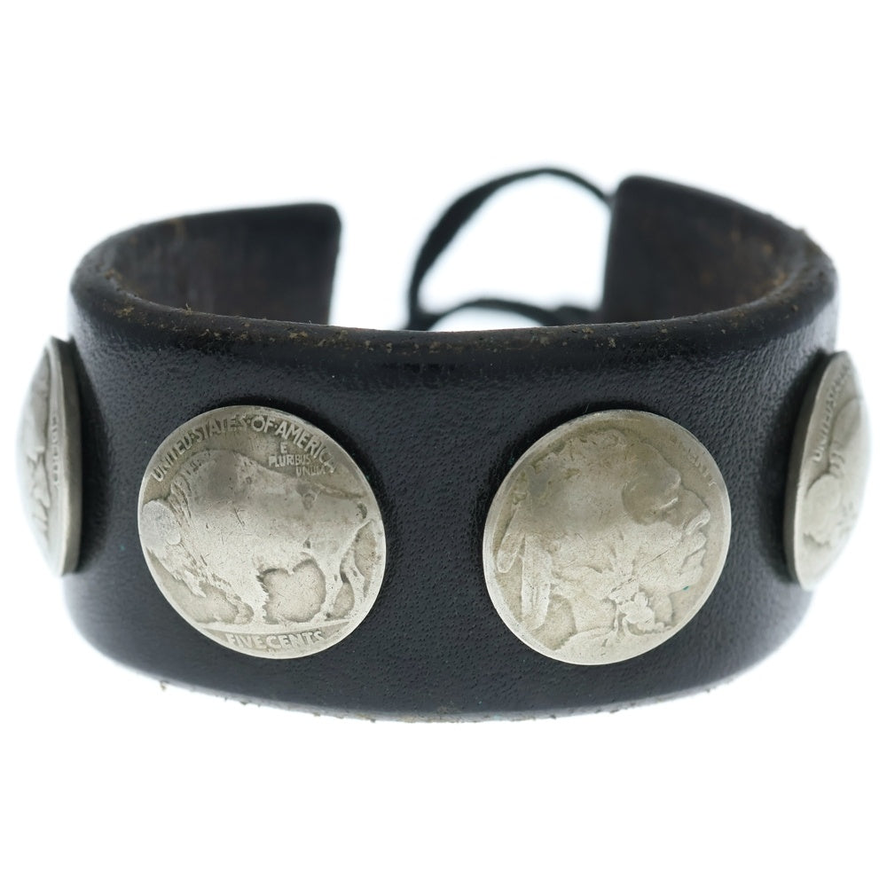 goro's(ゴローズ) 5セントコンチョ レザーブレスレット ブラック