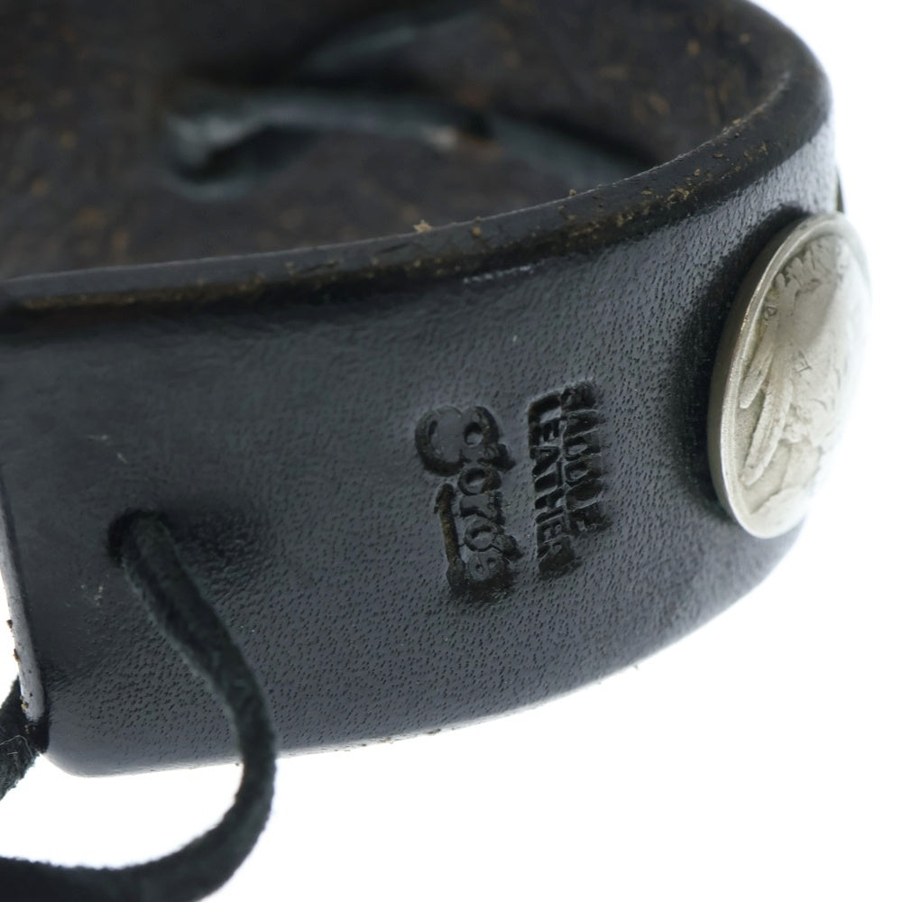 goro's(ゴローズ) 5セントコンチョ レザーブレスレット ブラック