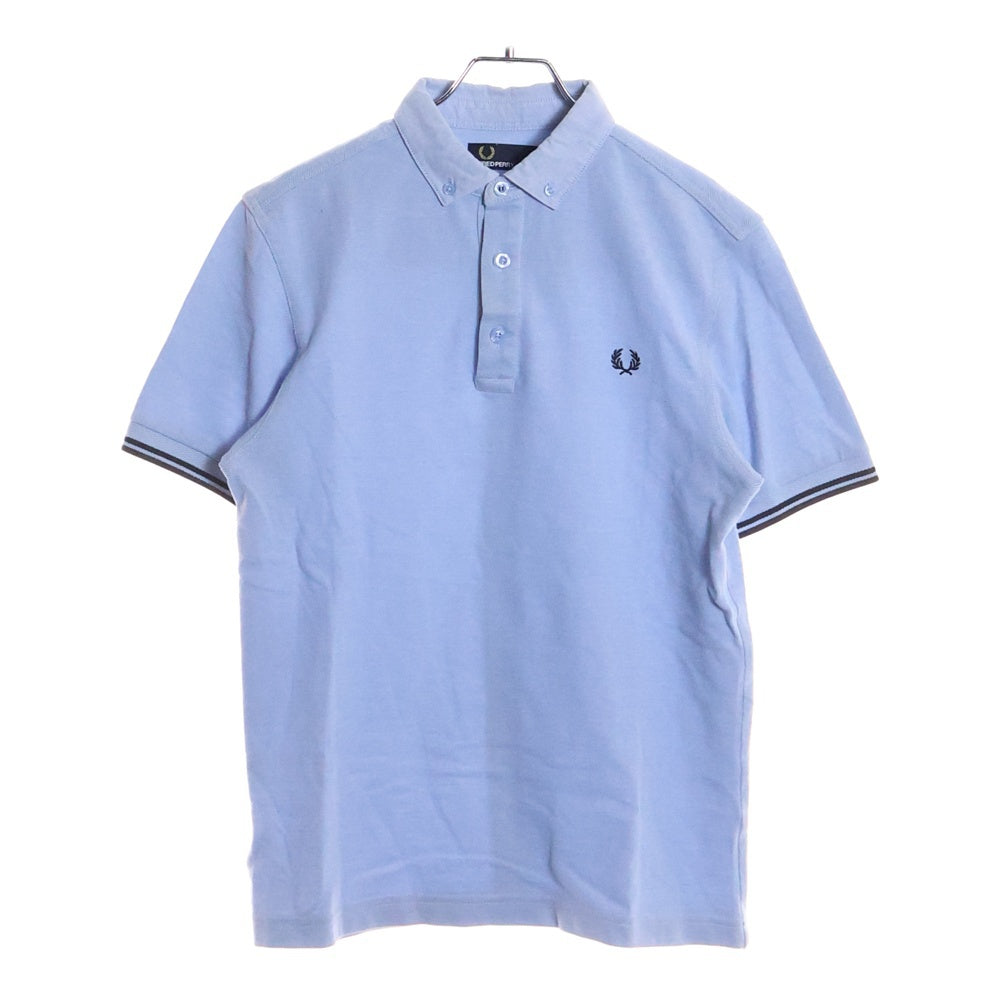 FRED PERRY(フレッドペリー) ロゴ刺繍 半袖ポロシャツ ブルー 118718