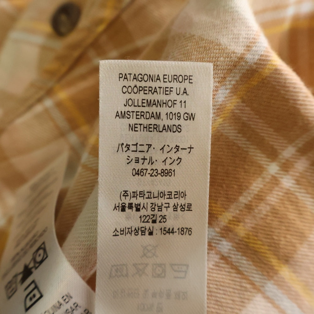 PATAGONIA(パタゴニア) 22SS 長袖チェックシャツ ネルシャツ オレンジ 42410SP22