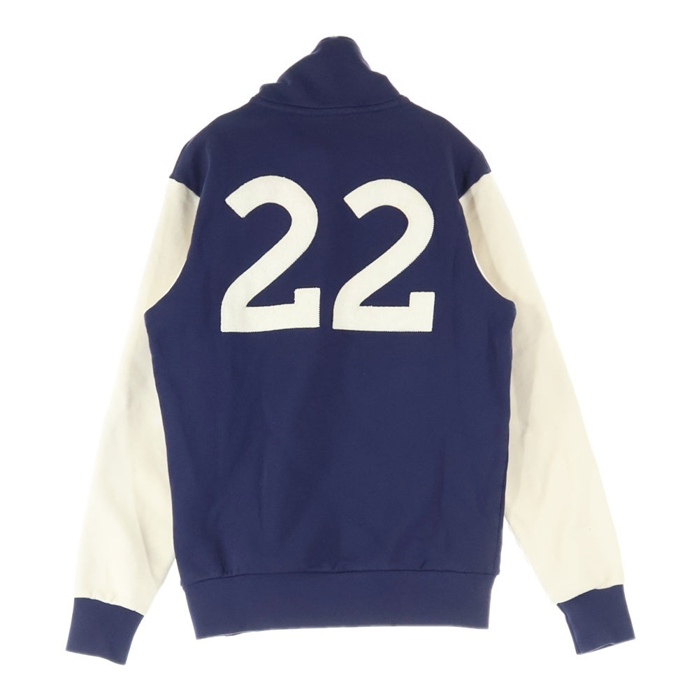 DEUS EX MACHINA(デウスエクスマキナ) Marston Zip Sweater ハーフジップ ハイネックスウェットトレーナー ネイビー DMF98910