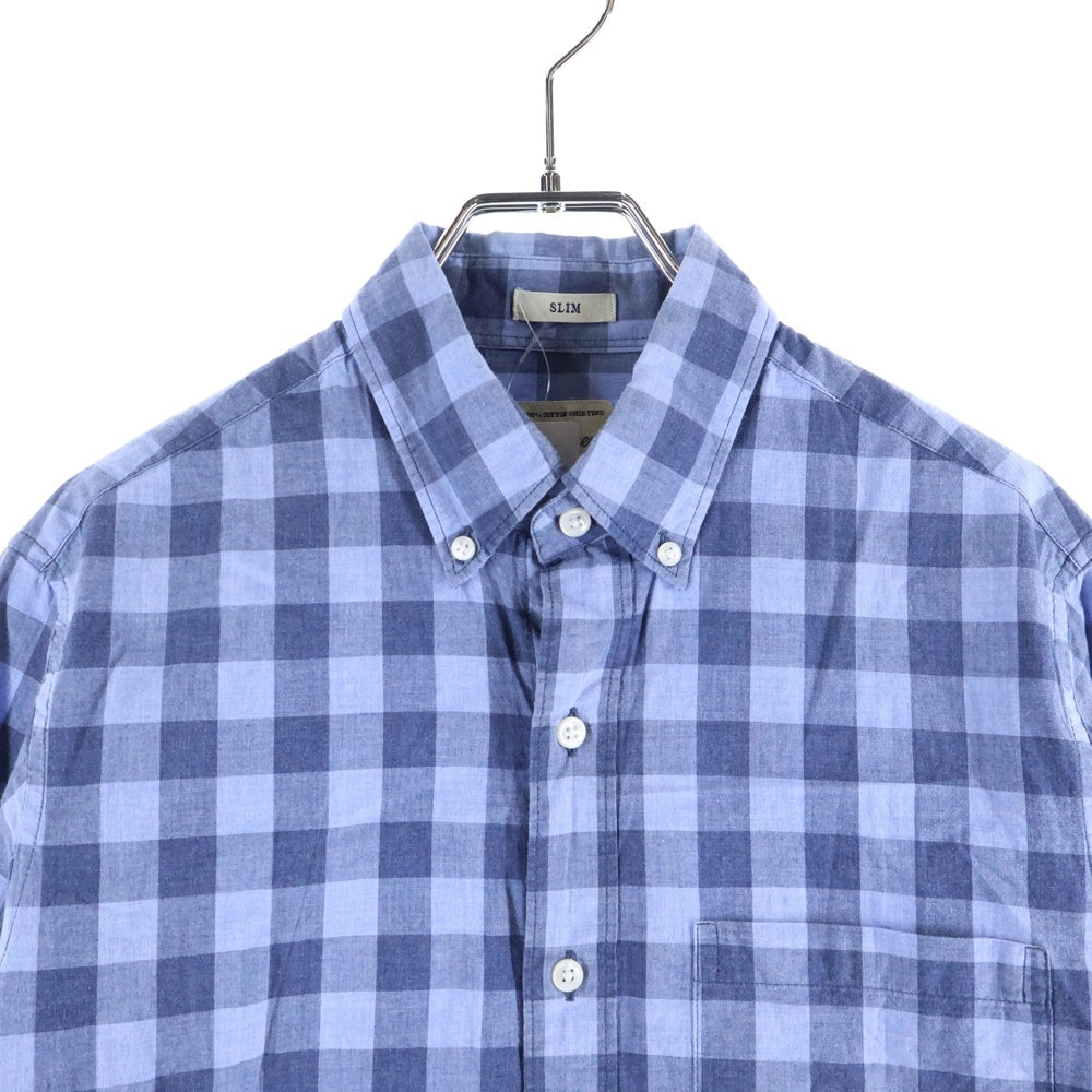 J.CREW(ジェイクルー) SLIM コットン長袖チェックシャツ ブルー G0631