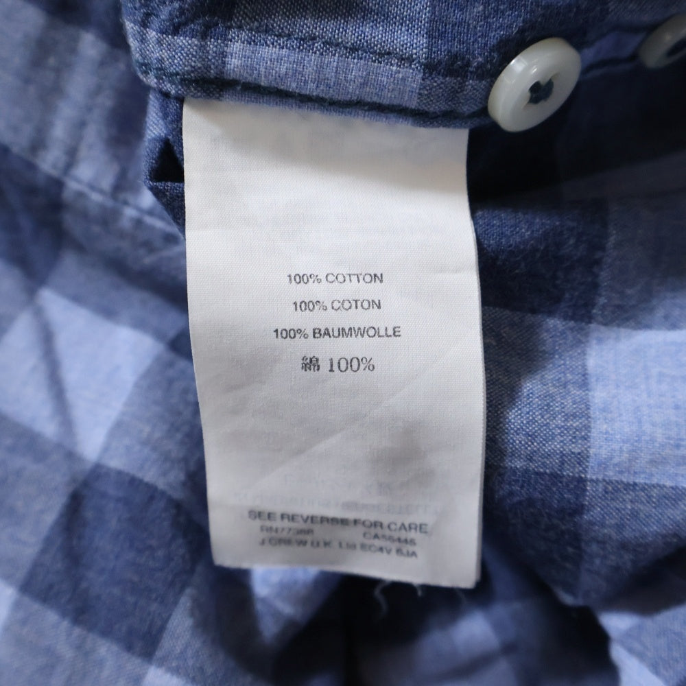 J.CREW(ジェイクルー) SLIM コットン長袖チェックシャツ ブルー G0631