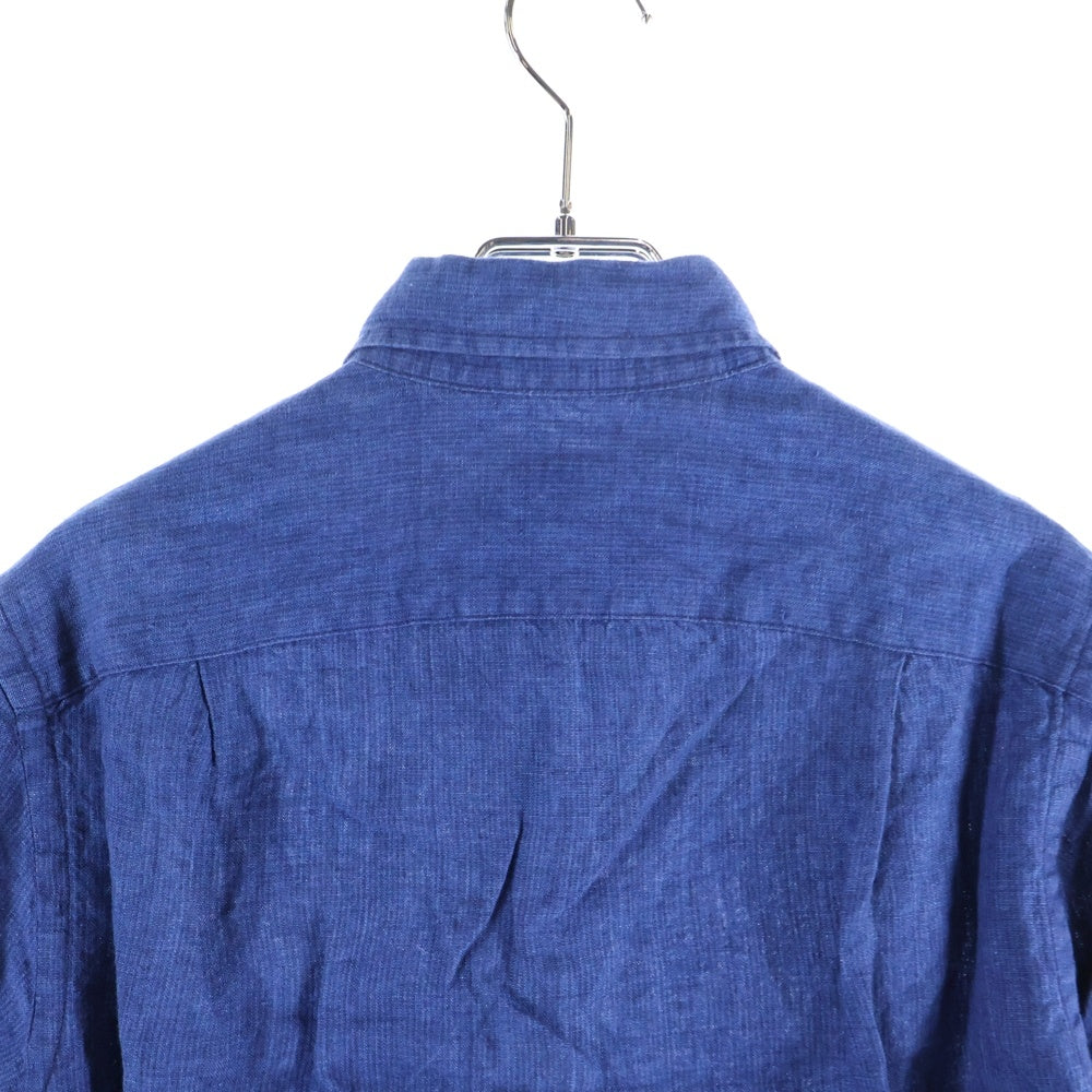 J.CREW(ジェイクルー) SLIM リネン長袖シャツ ブルー G0773