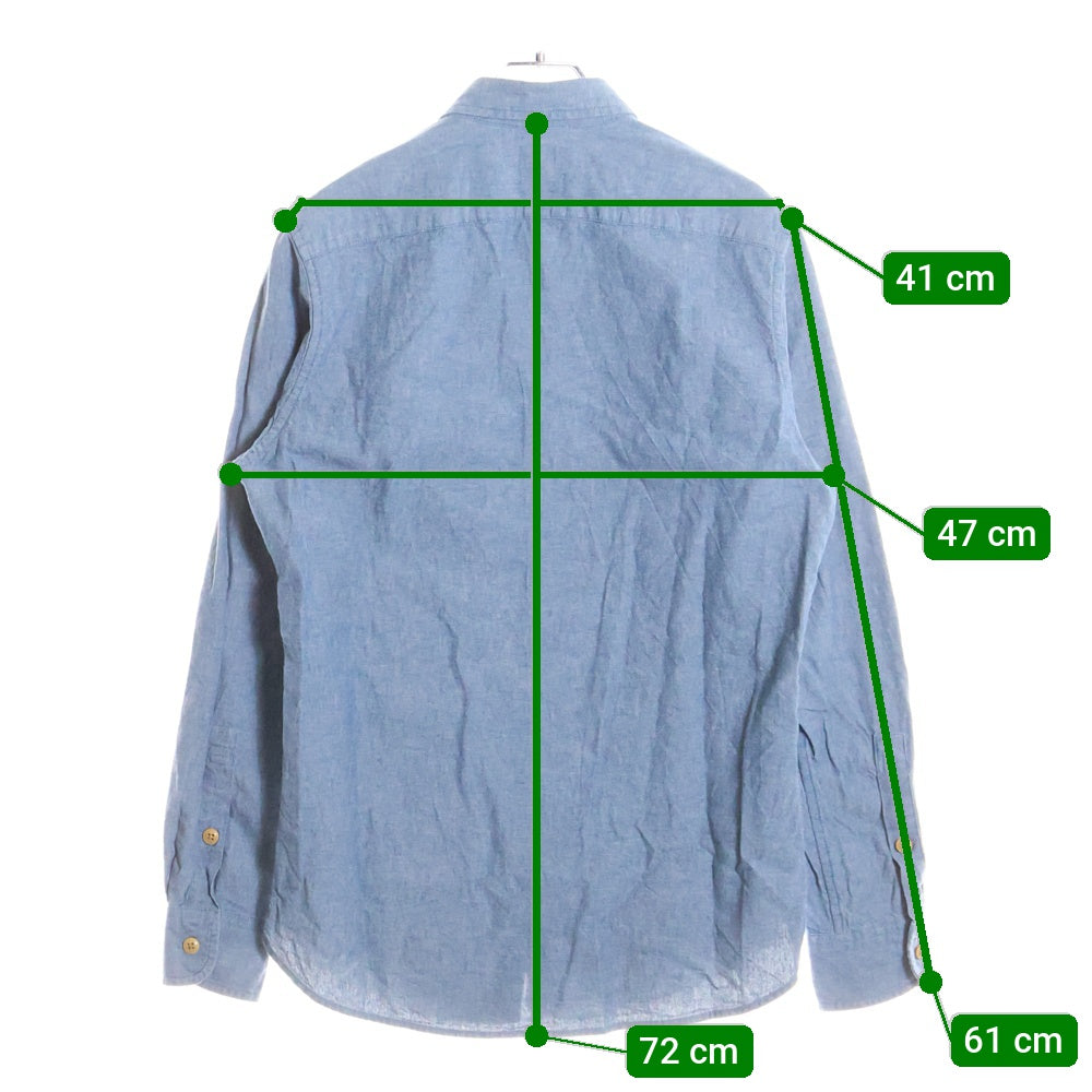 J.CREW(ジェイクルー) SLIM 長袖シャンブレーシャツ ブルー E6692