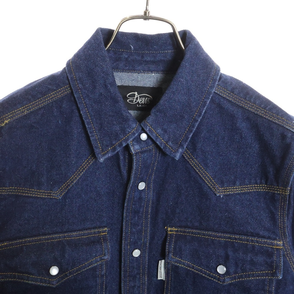 DEUS EX MACHINA(デウスエクスマキナ) WESTERN DENIM SHIRT ウエスタンデニムジャケット Gジャン インディゴ DMW225616