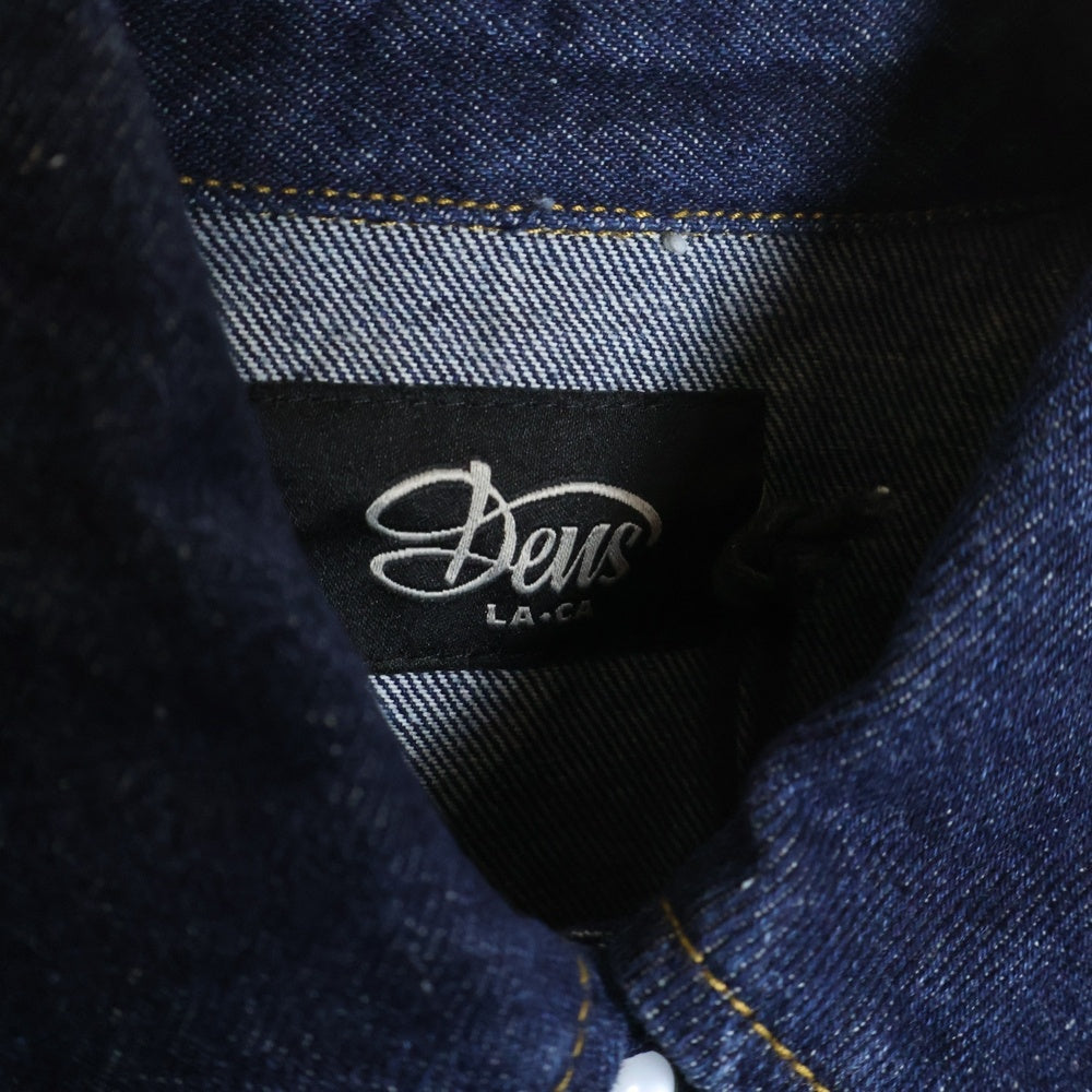 DEUS EX MACHINA(デウスエクスマキナ) WESTERN DENIM SHIRT ウエスタンデニムジャケット Gジャン インディゴ DMW225616
