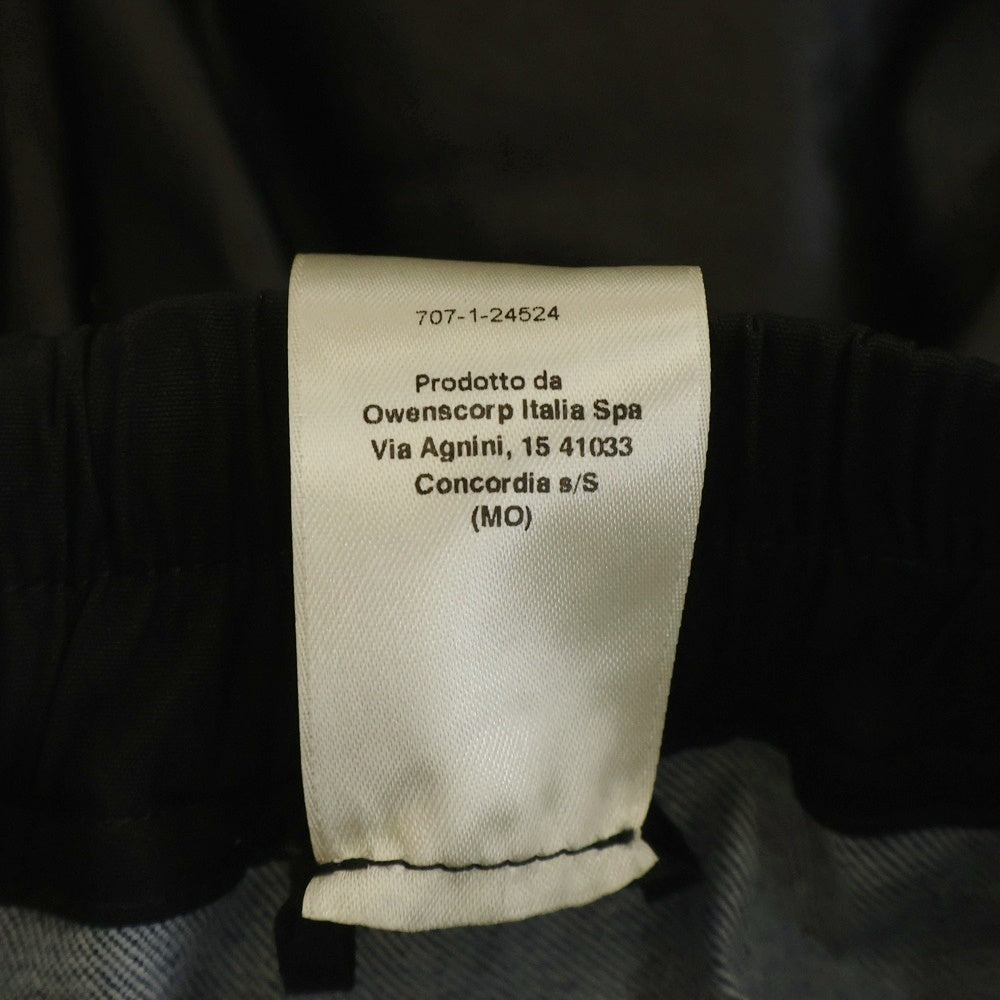 Rick Owens(リックオウエンス) 24SS Zipper Trimming コーティング加工 ジッパートリミングドローストリングパンツ ブラック RU01D3348-SCT