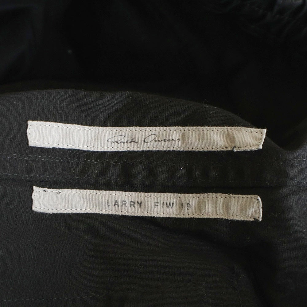 Rick Owens(リックオウエンス) 19AW Larry Cargo Joggers ラリーカーゴ ドローストリングジョガーパンツ ブラック RR19F4304-TEL9