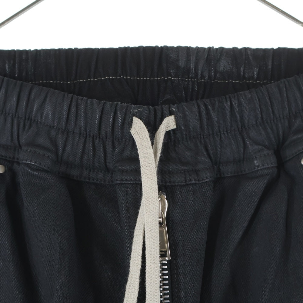 Rick Owens(リックオウエンス) Double Cargo Jumbo Belas ダブルカーゴジャンボベラ コーティング加工 ワイドデニムパンツ ブラック DU02E7398-BW