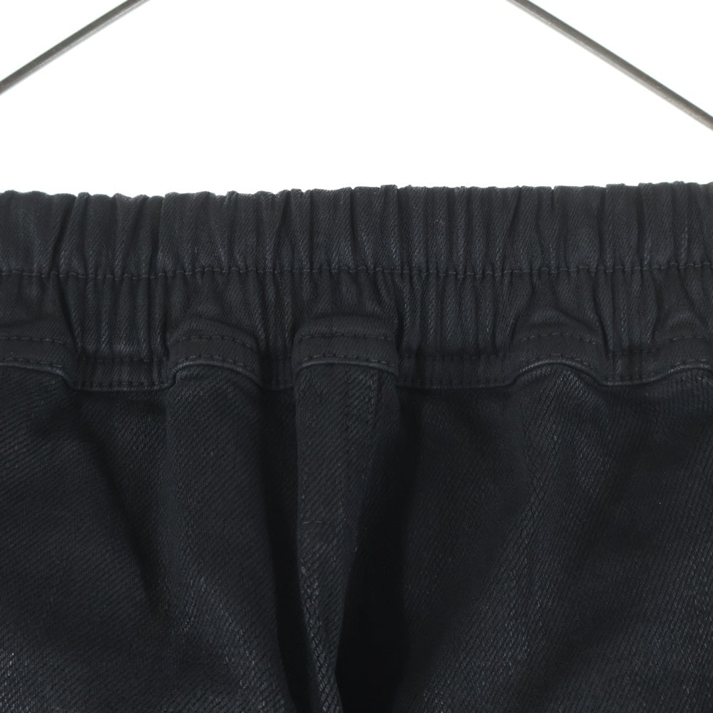 Rick Owens(リックオウエンス) Double Cargo Jumbo Belas ダブルカーゴジャンボベラ コーティング加工 ワイドデニムパンツ ブラック DU02E7398-BW