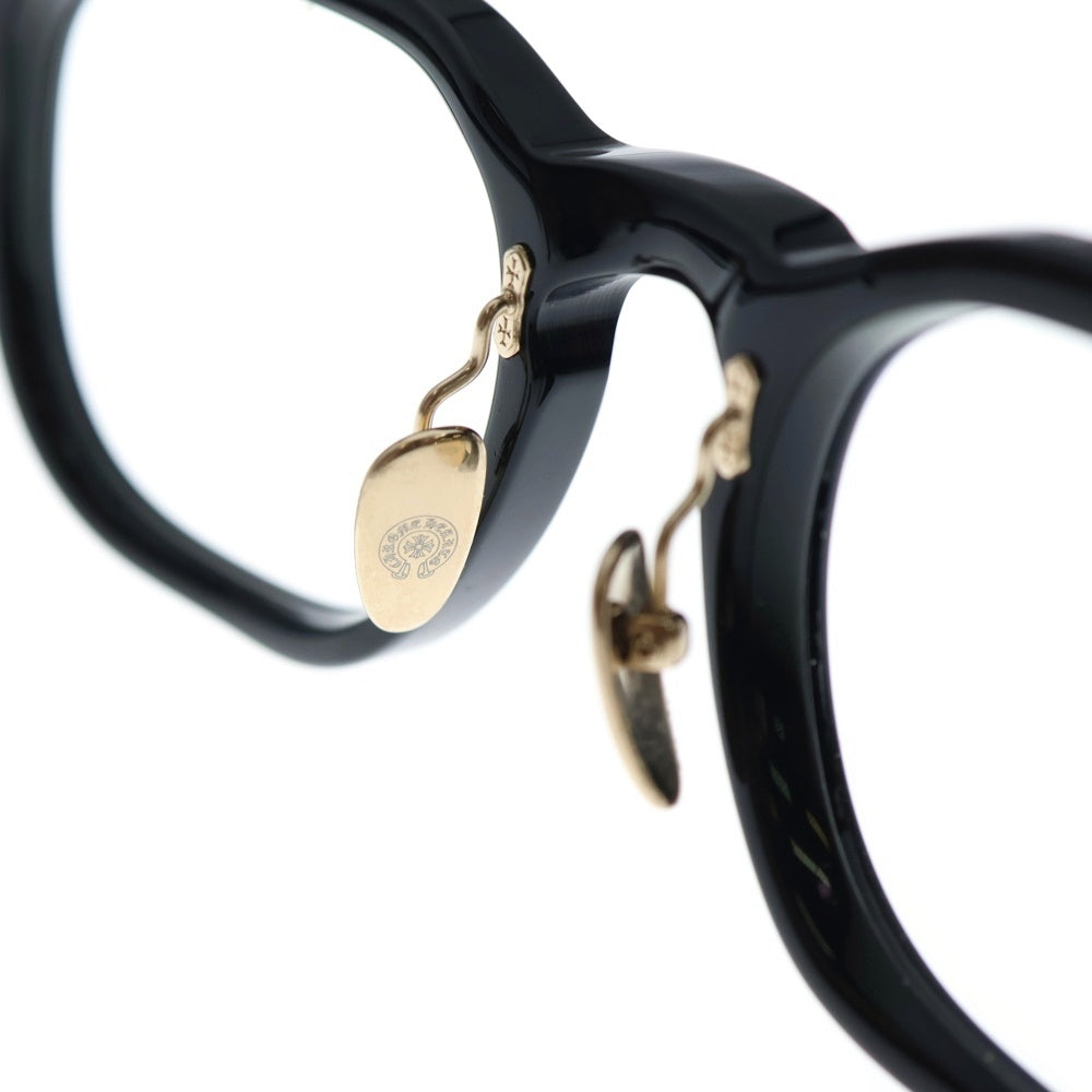 CHROME HEARTS(クロムハーツ) 18KGP CHIRP CHIRP‐A チャープ フレア フレームアイウェア メガネ 眼鏡 ブラック/ゴールド