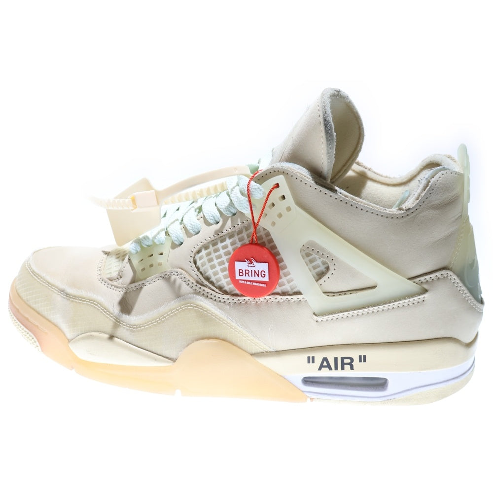 NIKE(ナイキ) ×OFF-WHITE WMNS AIR JORDAN 4 SP SAIL オフホワイト エアジョーダン4 SP スニーカー セイル アイボリー US12/29cm CV9388-100