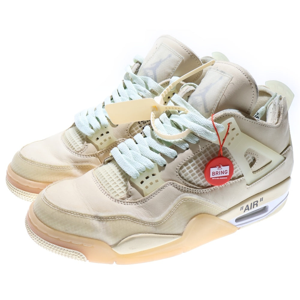 NIKE(ナイキ) ×OFF-WHITE WMNS AIR JORDAN 4 SP SAIL オフホワイト エアジョーダン4 SP スニーカー セイル アイボリー US12/29cm CV9388-100