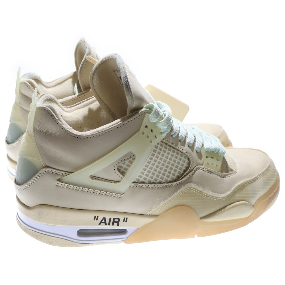 NIKE(ナイキ) ×OFF-WHITE WMNS AIR JORDAN 4 SP SAIL オフホワイト エアジョーダン4 SP スニーカー セイル アイボリー US12/29cm CV9388-100