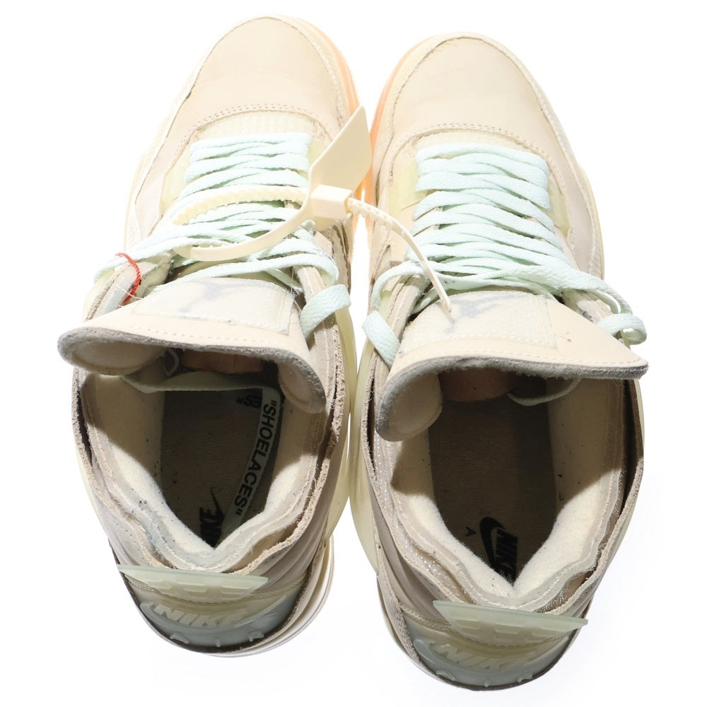 NIKE(ナイキ) ×OFF-WHITE WMNS AIR JORDAN 4 SP SAIL オフホワイト エアジョーダン4 SP スニーカー セイル アイボリー US12/29cm CV9388-100