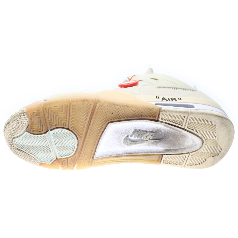NIKE(ナイキ) ×OFF-WHITE WMNS AIR JORDAN 4 SP SAIL オフホワイト エアジョーダン4 SP スニーカー セイル アイボリー US12/29cm CV9388-100