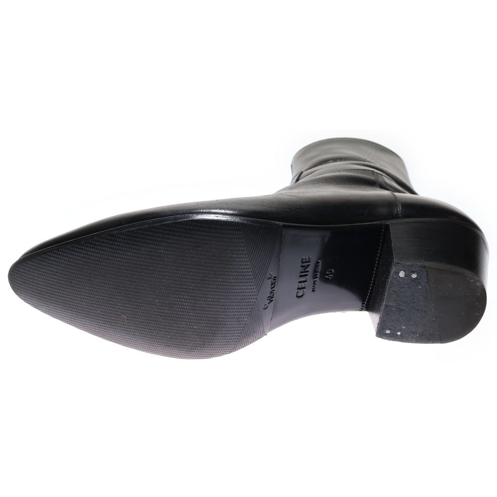 ⭐️未使用品⭐️　CELINE　セリーヌ　ヒールブーツ　ハイヒール　ブラック CELINE（セリーヌ） ジャクノ バックバックル ジップドヒールブーツ