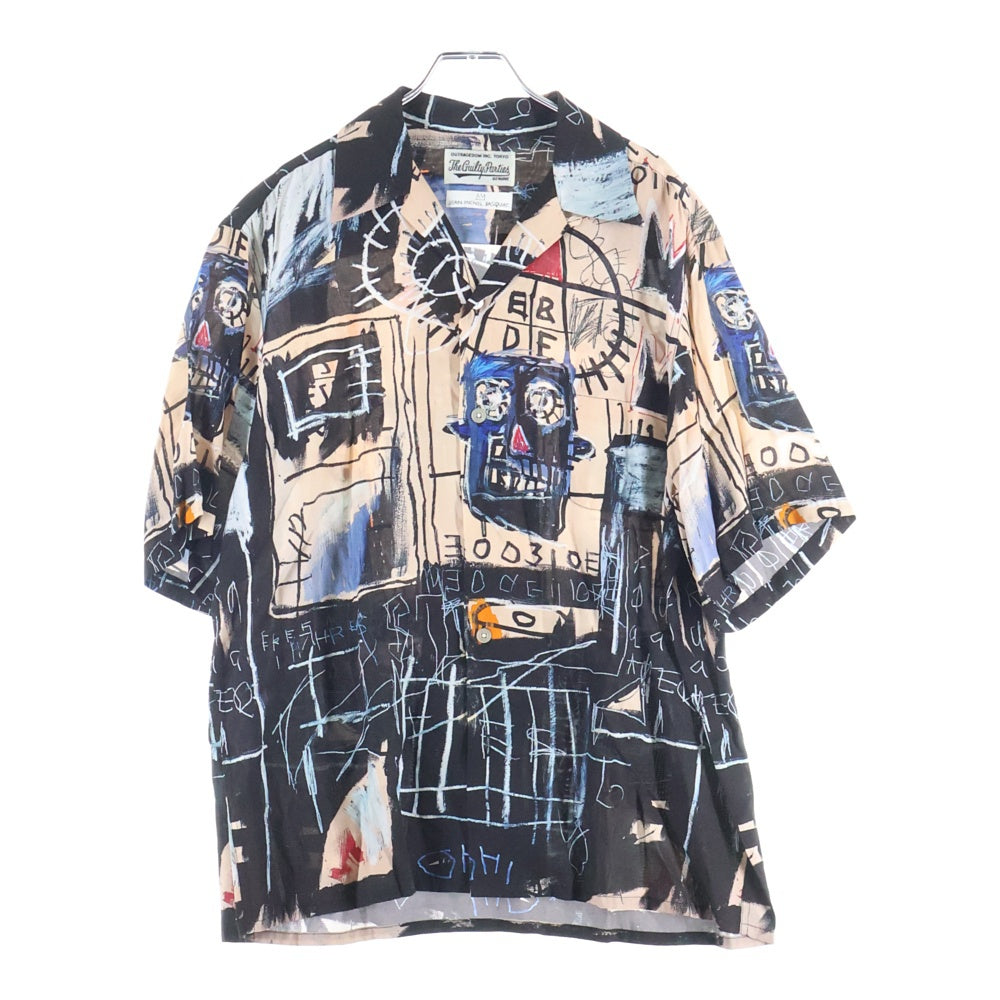 WACKO MARIA(ワコマリア) 22SS ×JEAN-MICHEL BASQUIAT HAWAIIAN SHIRT ジャン ミシェル バスキア 総柄 開襟 ハワイアンシャツ 半袖シャツ マルチ