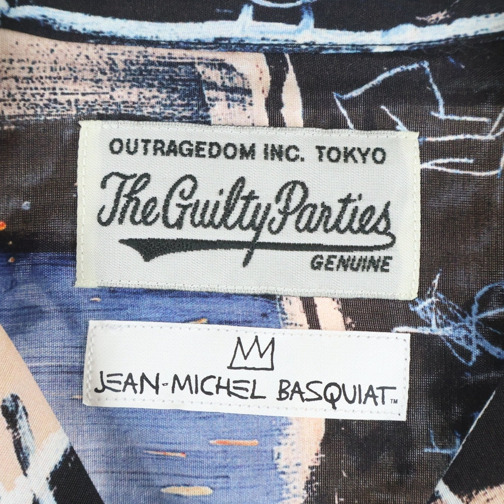 WACKO MARIA(ワコマリア) 22SS ×JEAN-MICHEL BASQUIAT HAWAIIAN SHIRT ジャン ミシェル バスキア 総柄 開襟 ハワイアンシャツ 半袖シャツ マルチ