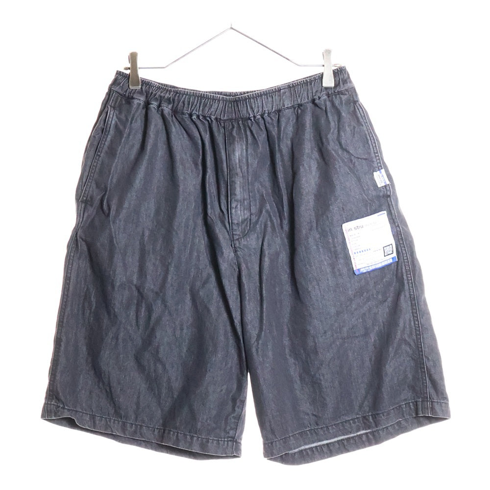 MAISON MIHARAYASUHIRO(メゾンミハラヤスヒロ) 24SS Cotton Tencel Denim Shorts コットンパッチハーフパンツ ショートパンツ ブラック I12SP006