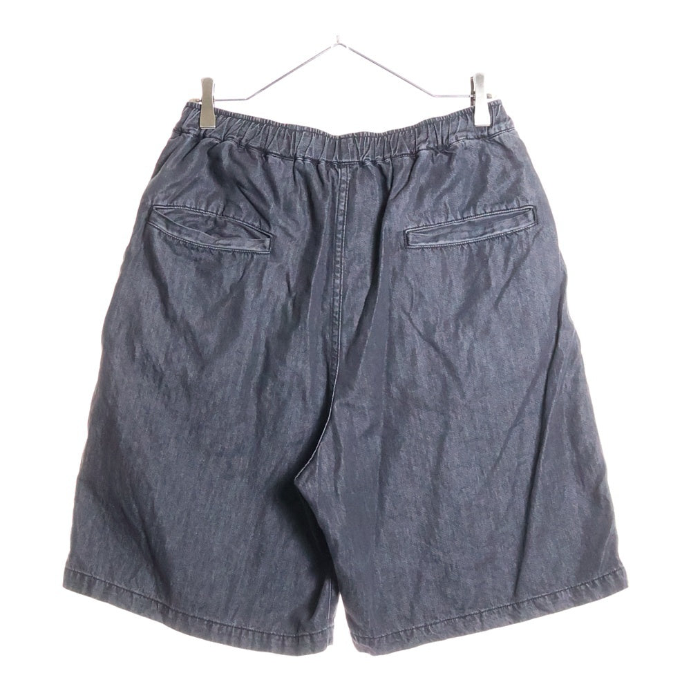 MAISON MIHARAYASUHIRO(メゾンミハラヤスヒロ) 24SS Cotton Tencel Denim Shorts コットンパッチハーフパンツ ショートパンツ ブラック I12SP006