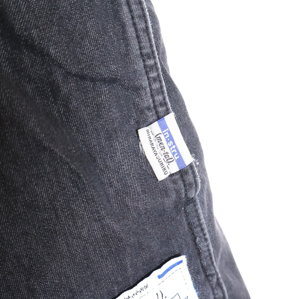 MAISON MIHARAYASUHIRO(メゾンミハラヤスヒロ) 24SS Cotton Tencel Denim Shorts コットンパッチハーフパンツ ショートパンツ ブラック I12SP006