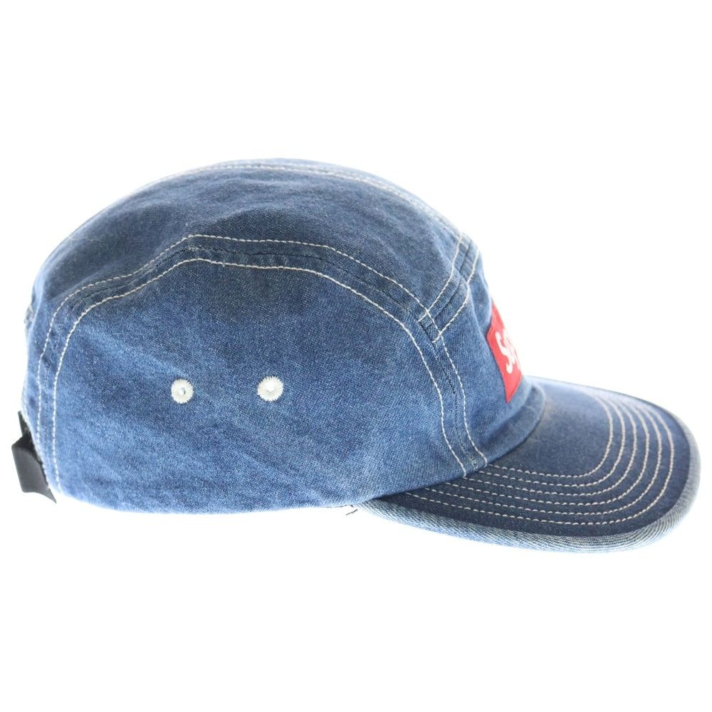 SUPREME(シュプリーム) 17SS Washed Chino Twill Camp Cap Denim ボックスロゴ ウォッシュドチノツイルキャンプキャップ デニム 帽子 インディゴ