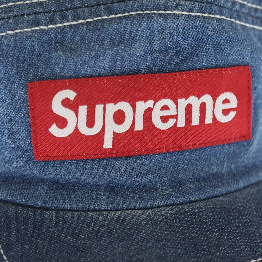 SUPREME(シュプリーム) 17SS Washed Chino Twill Camp Cap Denim ボックスロゴ ウォッシュドチノツイルキャンプキャップ デニム 帽子 インディゴ