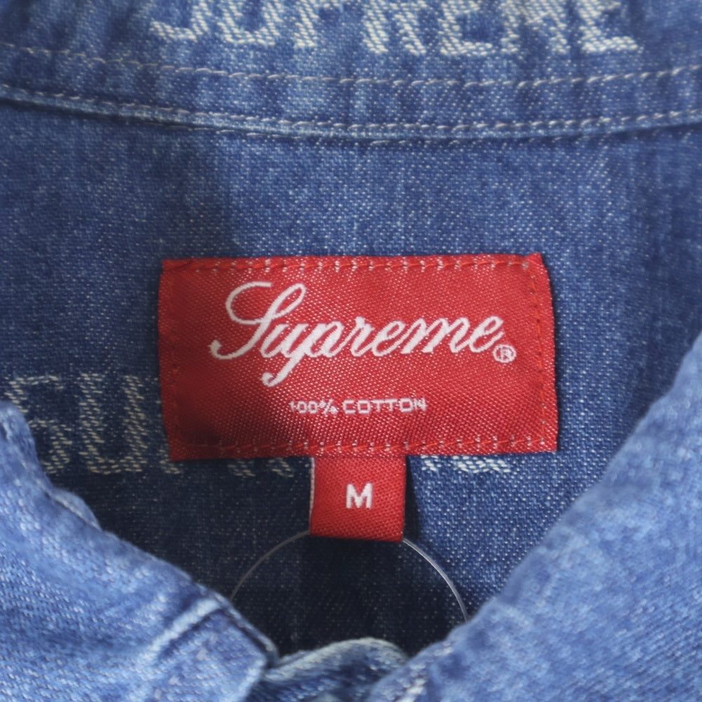 SUPREME(シュプリーム) 19SS Logo Denim Shirts ロゴデニム 長袖シャツ インディゴ