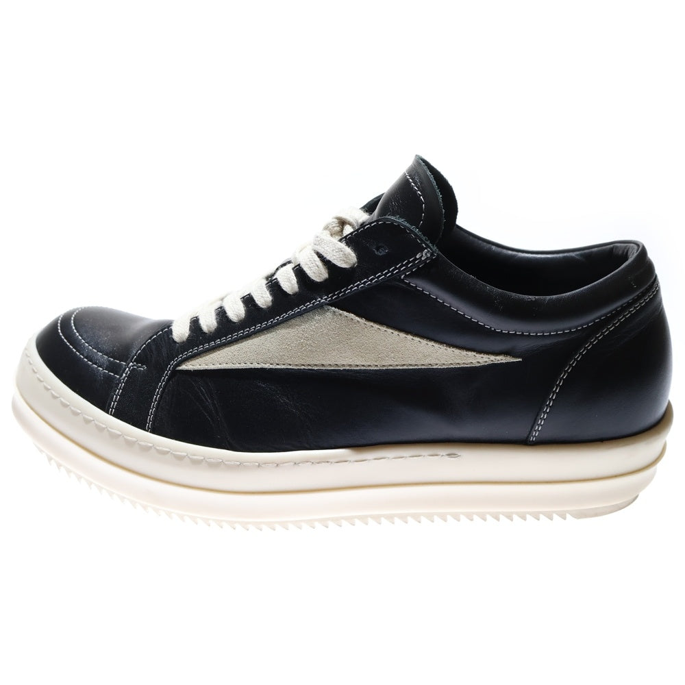 Rick Owens(リックオウエンス) VINTAGE SNEAKS ヴィンテージスニーカー レザーローカットシューズ ブラック RR01D3897-LHLLVS