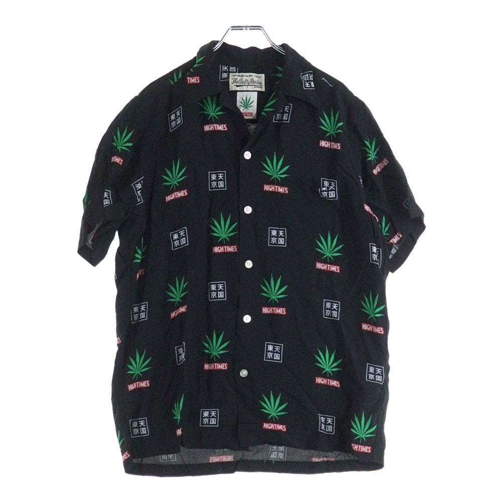 WACKO MARIA(ワコマリア) 20SS ×HIGHTIMES HAWAIIAN SHIRTS ハイタイムズ ハワイアン 半袖シャツ ブラック