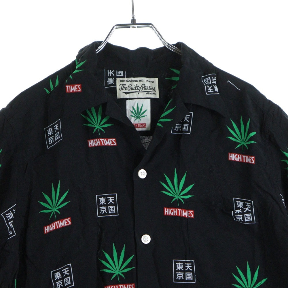 WACKO MARIA(ワコマリア) 20SS ×HIGHTIMES HAWAIIAN SHIRTS ハイタイムズ ハワイアン 半袖シャツ ブラック
