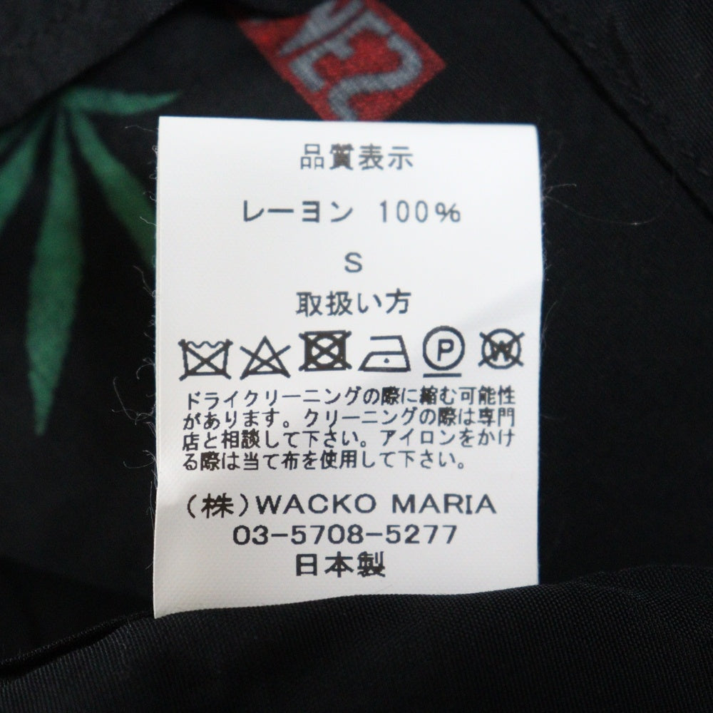 WACKO MARIA(ワコマリア) 20SS ×HIGHTIMES HAWAIIAN SHIRTS ハイタイムズ ハワイアン 半袖シャツ ブラック