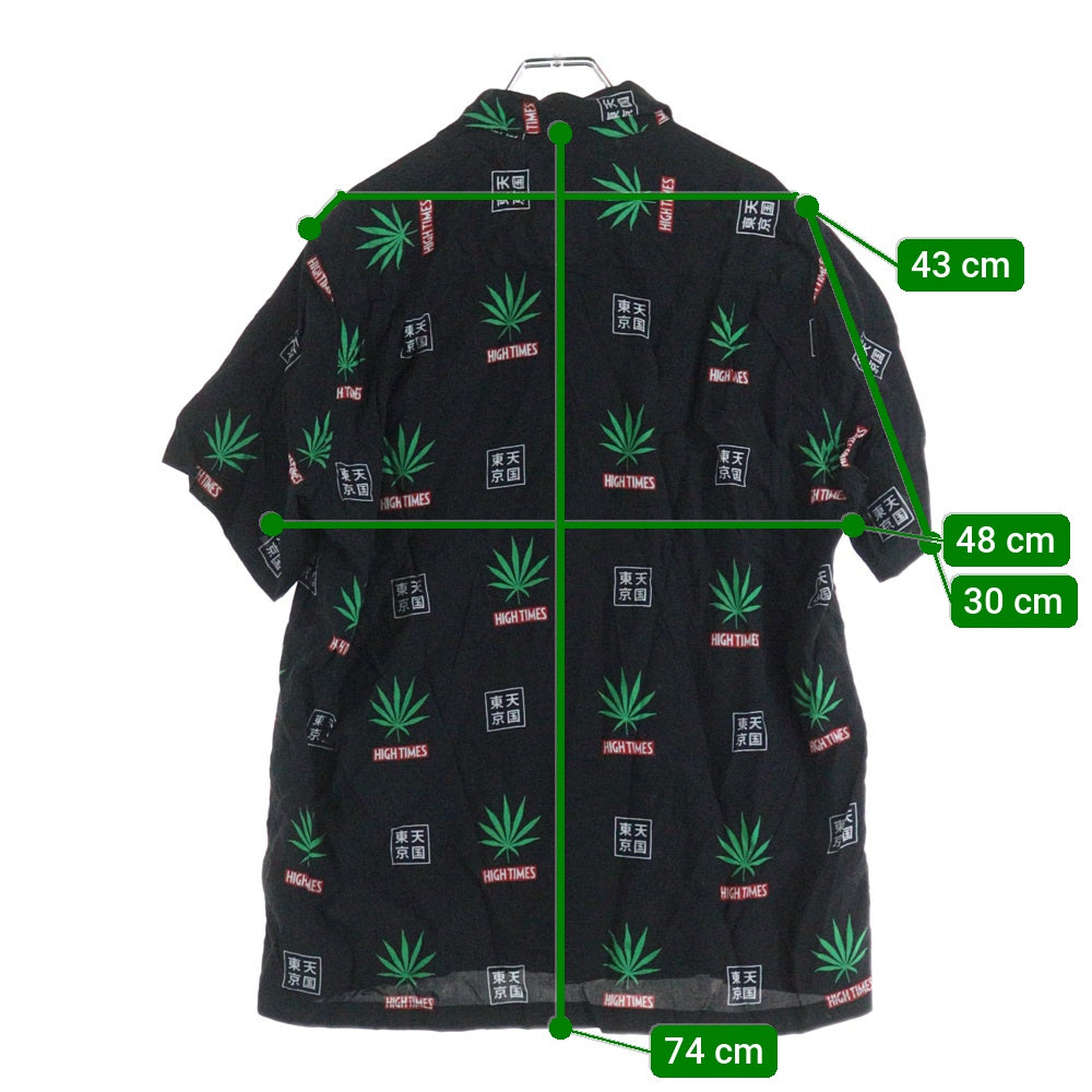 WACKO MARIA(ワコマリア) 20SS ×HIGHTIMES HAWAIIAN SHIRTS ハイタイムズ ハワイアン 半袖シャツ ブラック