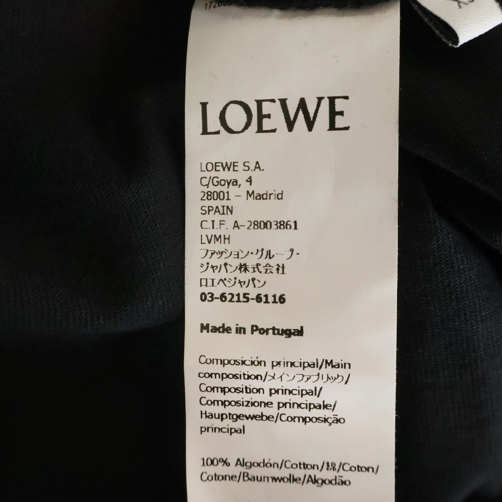 LOEWE(ロエベ) T-Shirt グリッチ アナグラムロゴ刺繍 半袖Tシャツ ブラック H526Y22J61